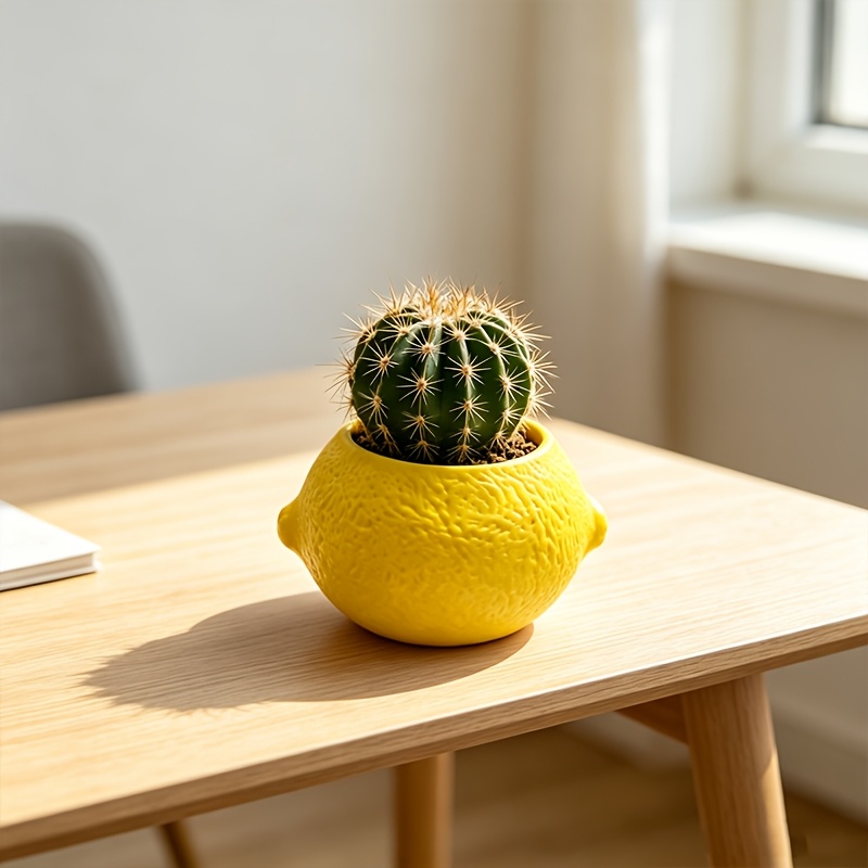 Lemon Shape Decorative Planter - огляд і ціна Echeveria Succulent