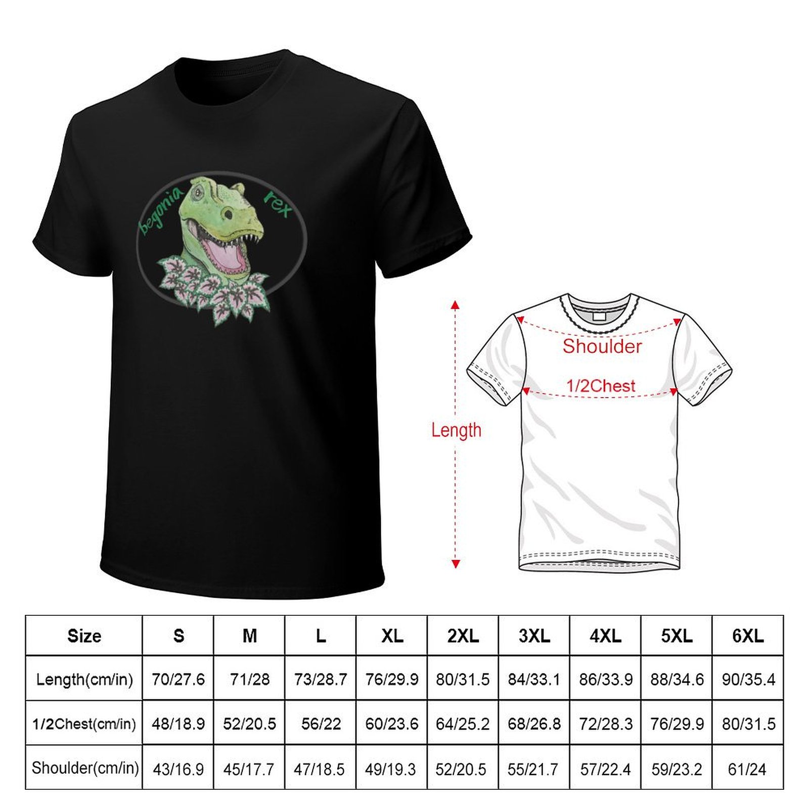 T rex begonia T-Shirt Thanksgi - огляд і ціна Begonia Rex
